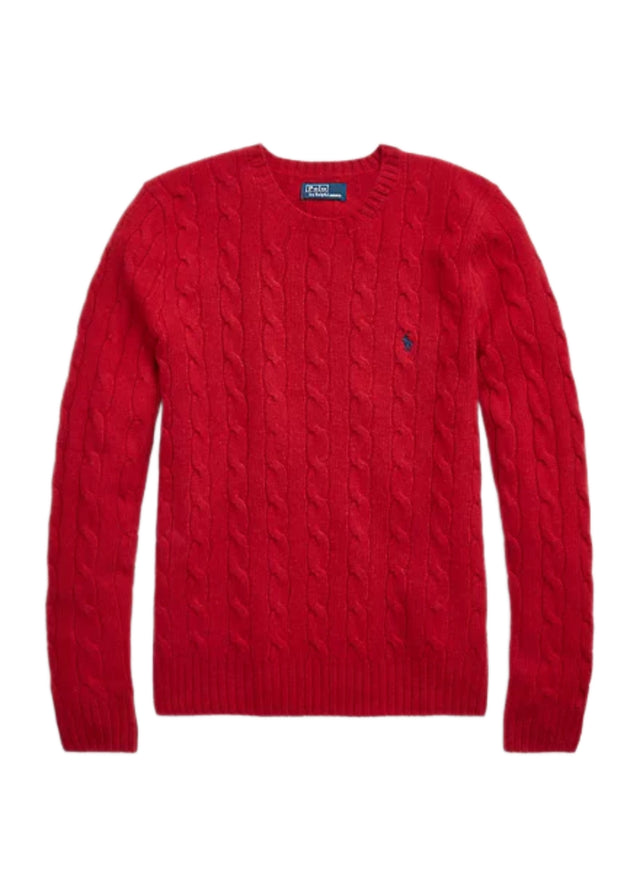 RALPH LAUREN MAGLIA TRECCIA GIRO COLLO