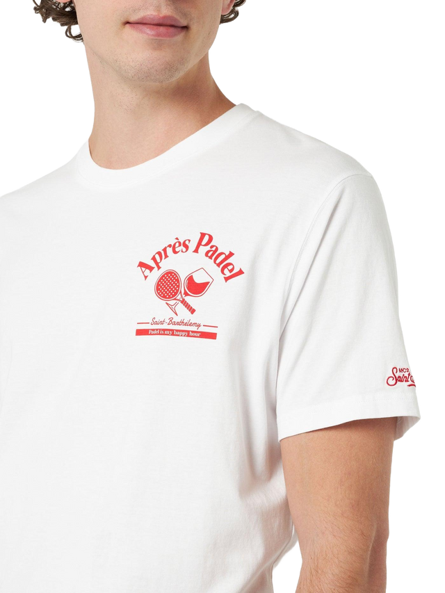T-shirt da uomo in cotone con stampa piazzata Aprés Padel