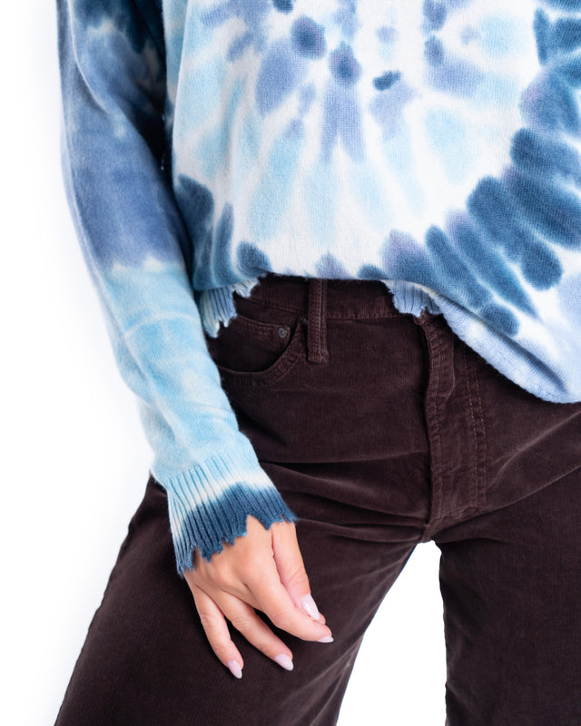 MAGLIA GIROCOLLO CON ROTTURE CASHMERE