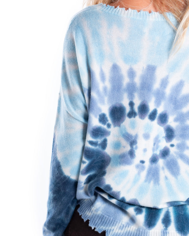 MAGLIA GIROCOLLO CON ROTTURE CASHMERE
