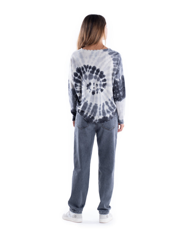 MAGLIA GIROCOLLO CON ROTTURE CASHMERE