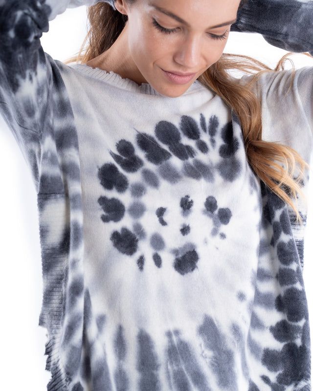 MAGLIA GIROCOLLO CON ROTTURE CASHMERE