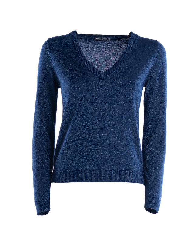 MAGLIA SCOLLO V LUREX