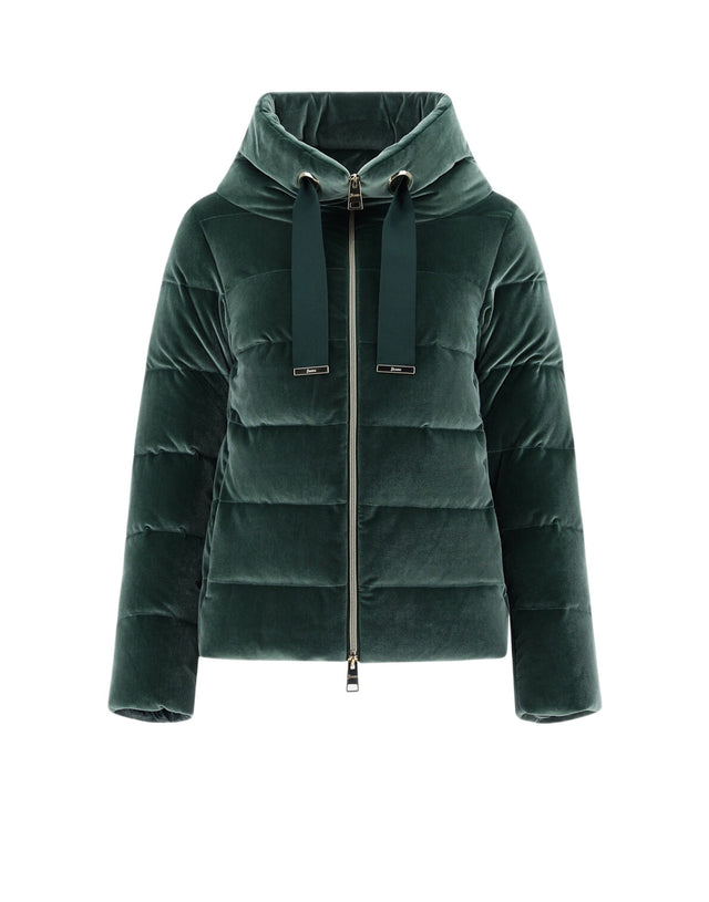 PIUMINO CORTO VELLUTO LACCI COLLO