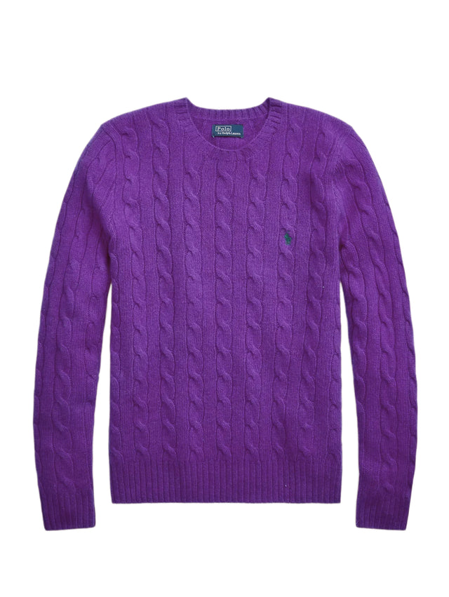 RALPH LAUREN MAGLIA TRECCIA GIRO COLLO