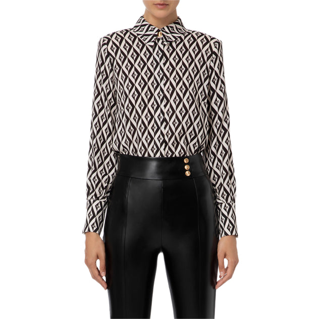 CAMICIA IN VISCOSA STMPA ROMBI