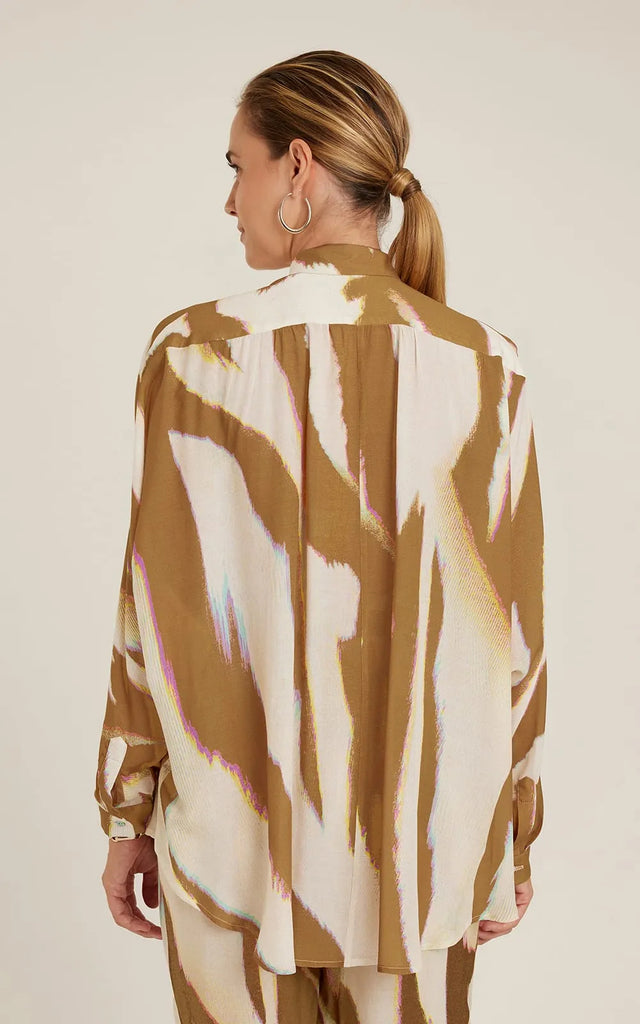 Camicia over stampa zebra