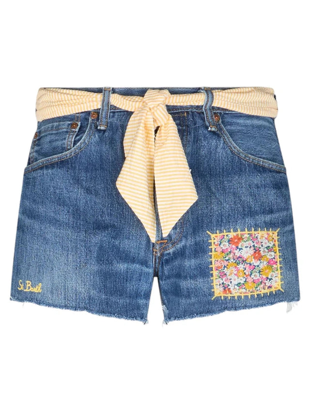 Shorts Donna patch floreale