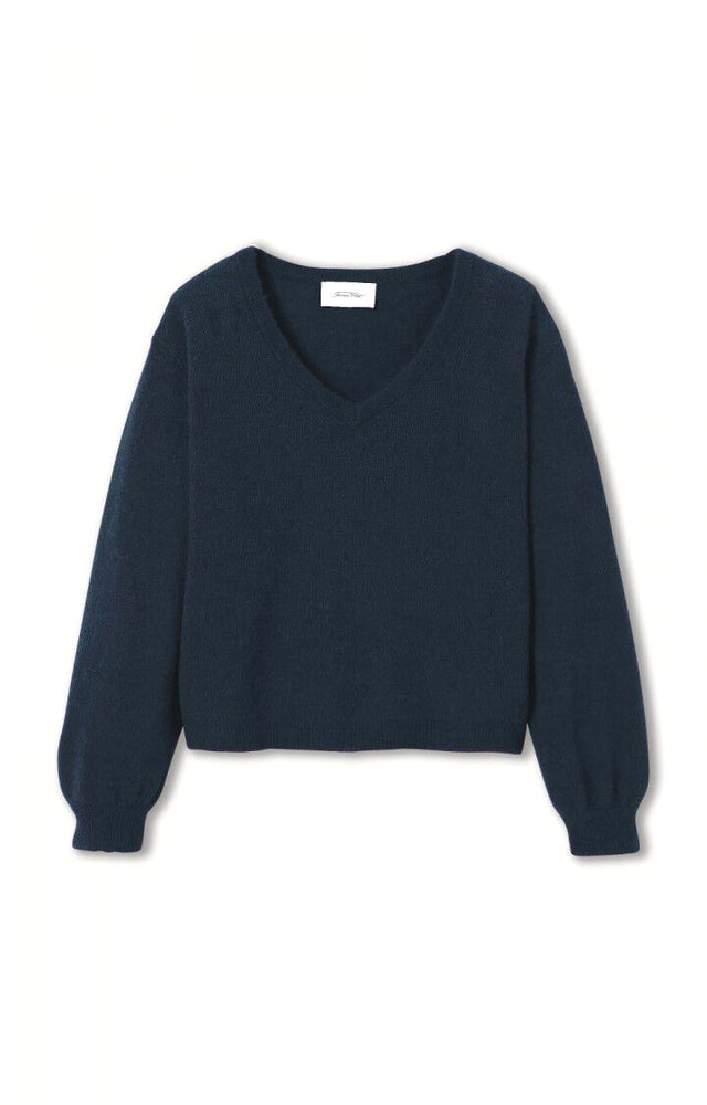 MAGLIA SCOLLO A V BLU