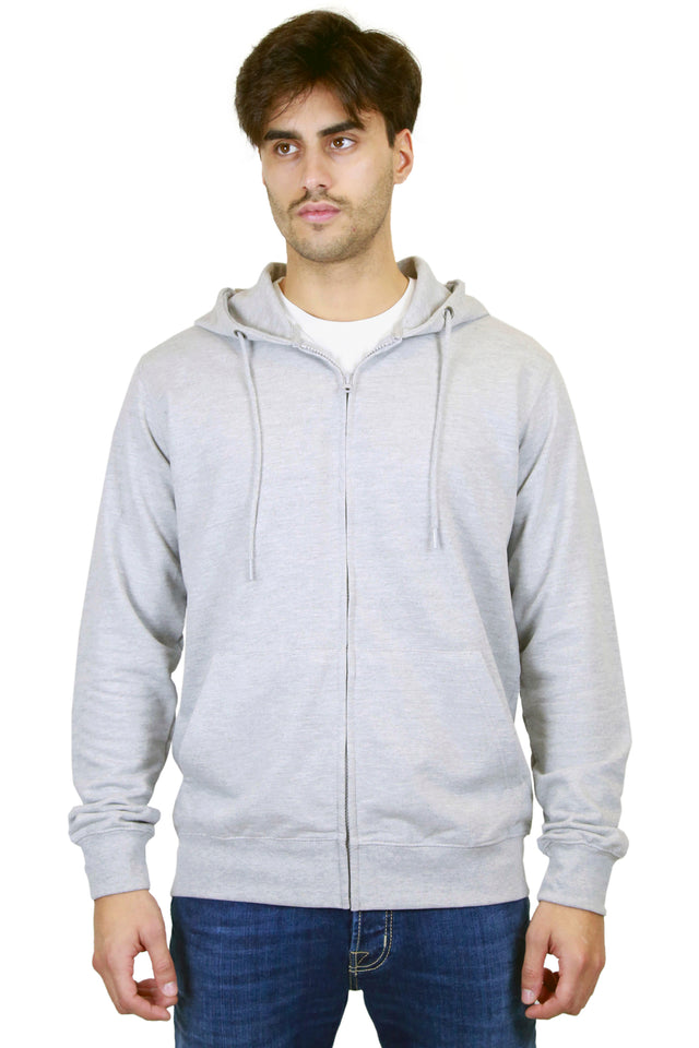 FELPA FULL ZIP CAPPUCCIO