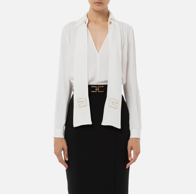 CAMICIA IN VISCOSA CON SCIARPA
