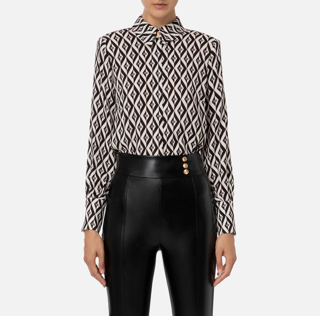 CAMICIA IN VISCOSA STMPA ROMBI