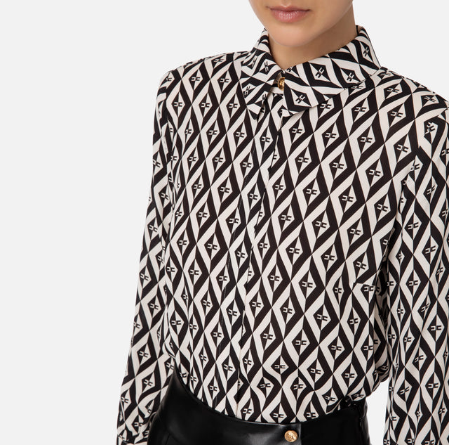 CAMICIA IN VISCOSA STMPA ROMBI