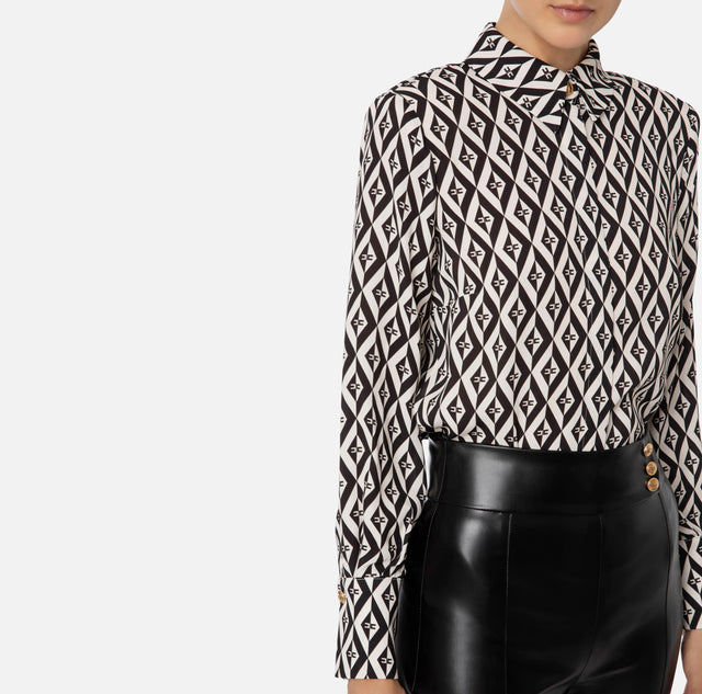 CAMICIA IN VISCOSA STMPA ROMBI