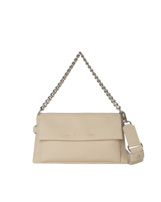 Borsa a spalla Missy Longuette Soft in pelle con catena e tracolla