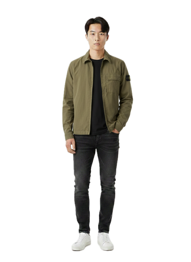 OVERSHIRT COTONE SMERIGLIATO