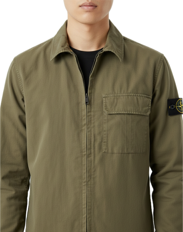 OVERSHIRT COTONE SMERIGLIATO