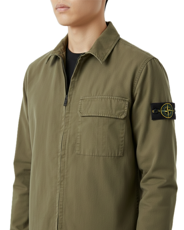 OVERSHIRT COTONE SMERIGLIATO