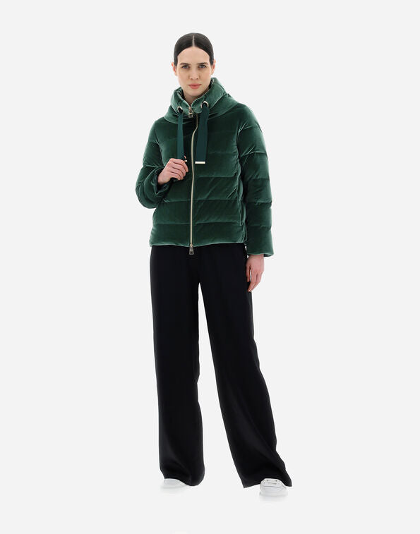 PIUMINO CORTO VELLUTO LACCI COLLO