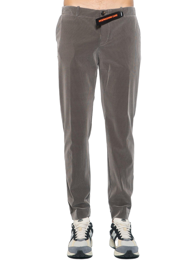PANTALONE TECNICO CHINO VELLUTO GRIGIO TORTORA