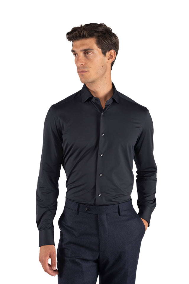 CAMICIA ACTIVE TINTA UNITA NAVY