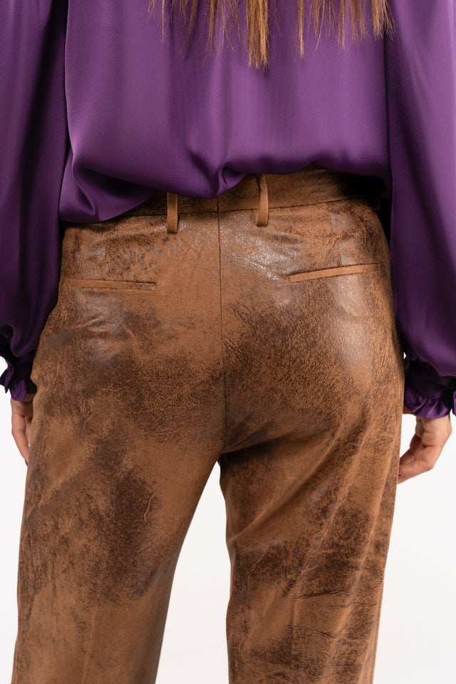 PANTA DRITTO ECOPELLE STONE