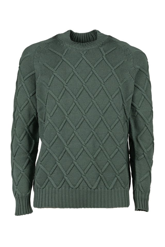 MAGLIA GIROCOLLO ROMBI 3D