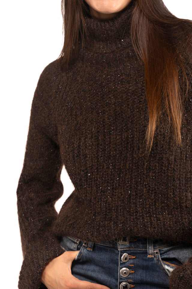 MAGLIA COLLO ALTO ALPACA LUREX