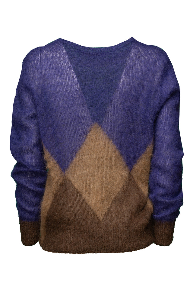 MAGLIA ROMBI ALPACA CORTA