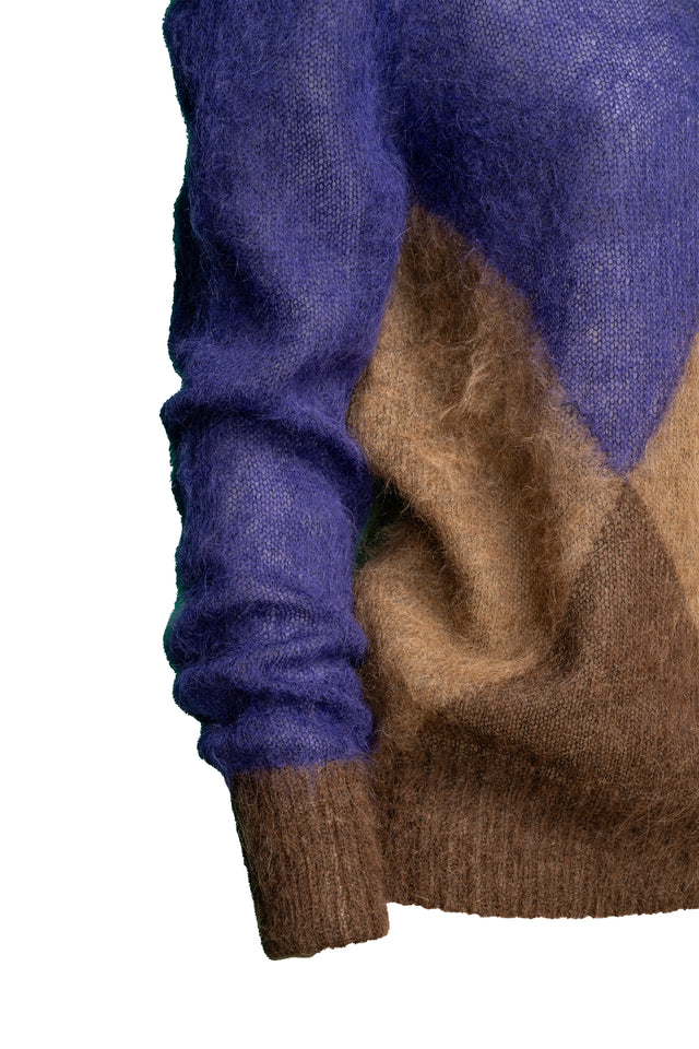 MAGLIA ROMBI ALPACA CORTA