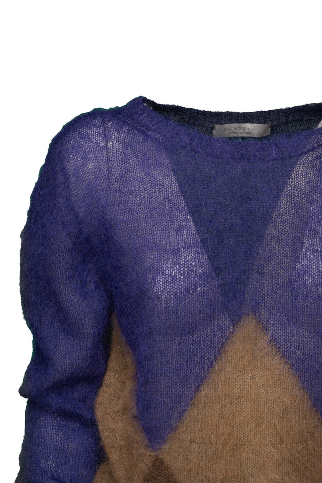 MAGLIA ROMBI ALPACA CORTA