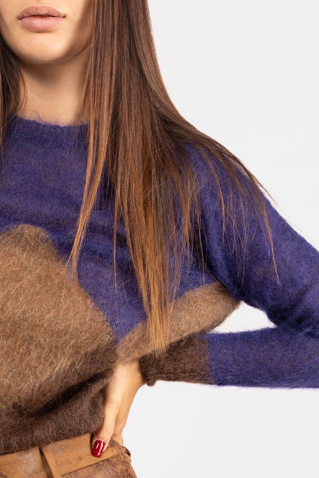 MAGLIA ROMBI ALPACA CORTA