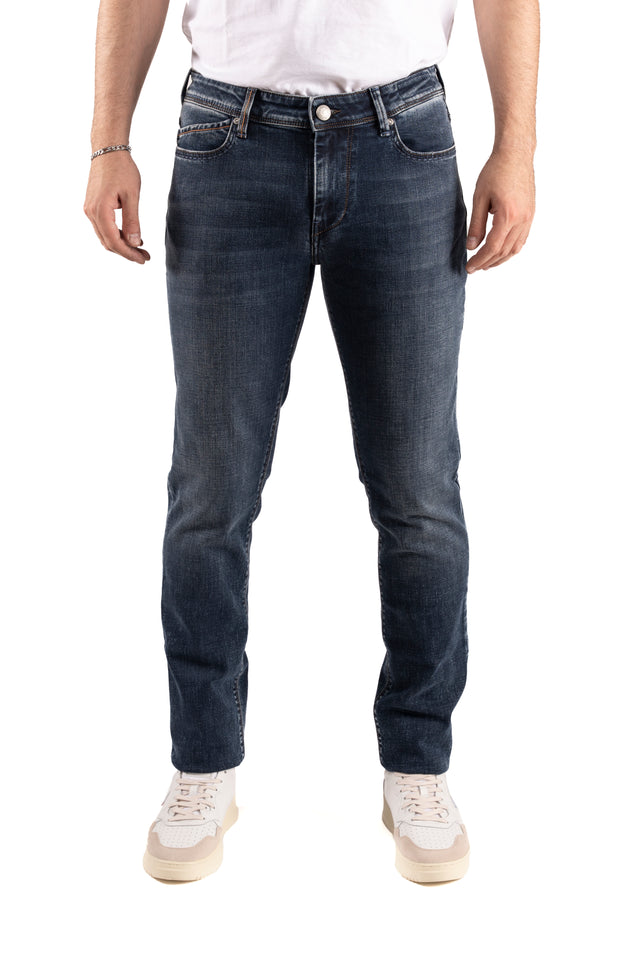 JEANS DENIM SCURO SBAFFATO