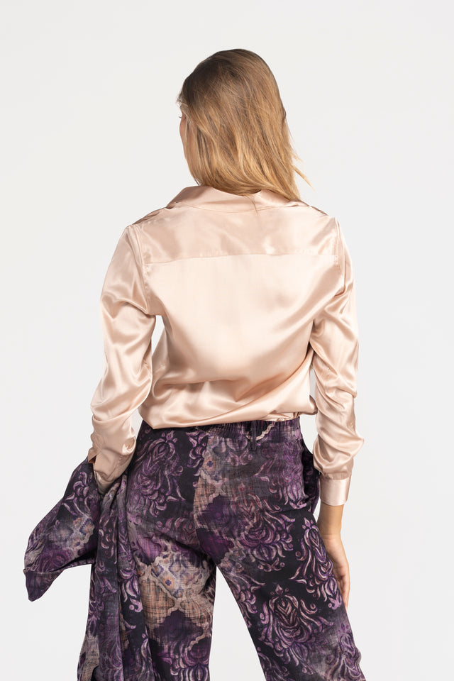 CAMICIA 100% SETA STRETCH