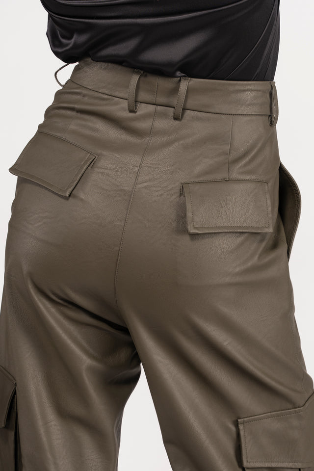 PANTALONE ECOPELLE CARGO