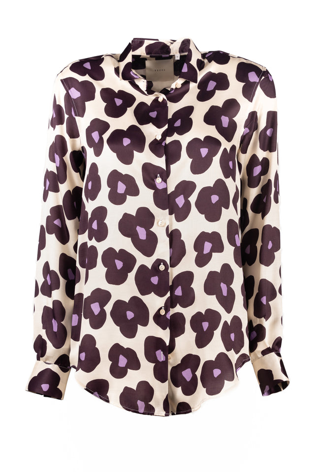 CAMICIA GISELLE FANTASIA MISTO SETA FIORE