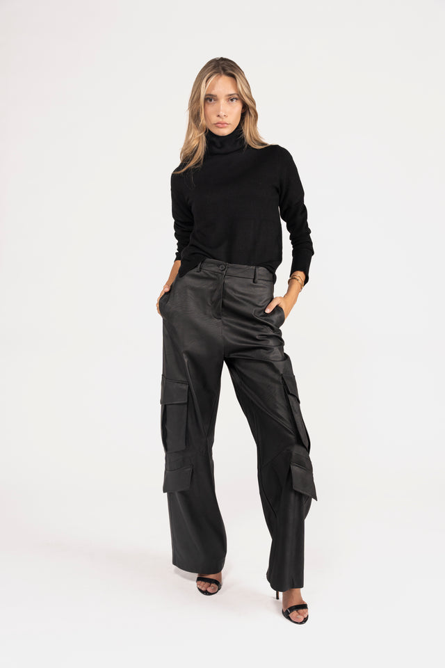 PANTALONE ECOPELLE CARGO