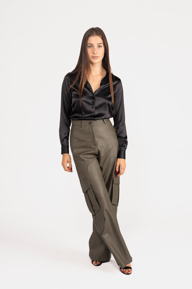 PANTALONE ECOPELLE CARGO
