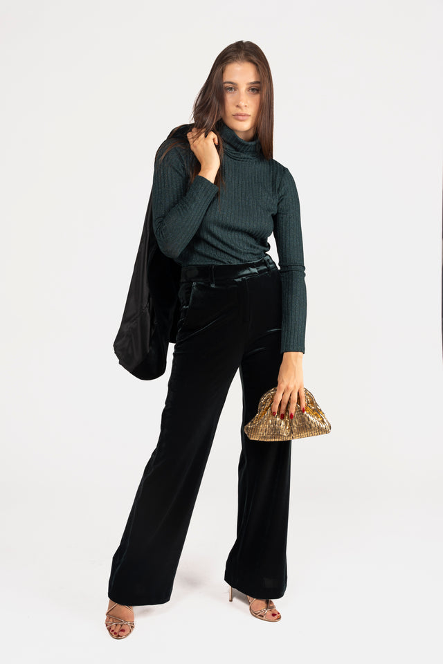 PANTALONE VELLUTO PALAZZO