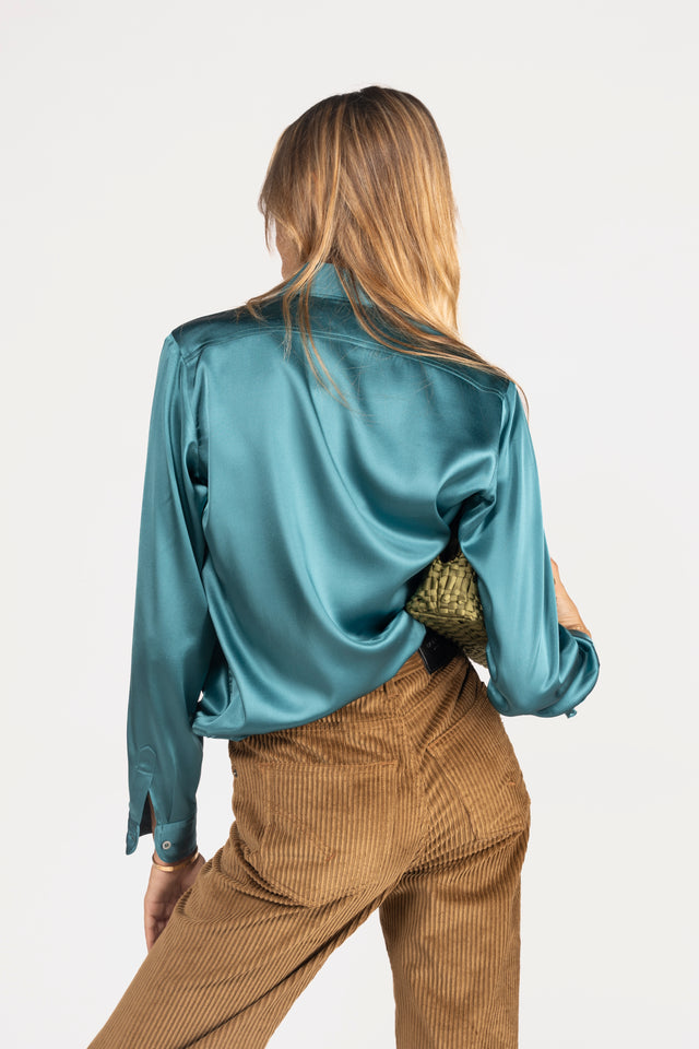 CAMICIA RASO SETA STRETCH