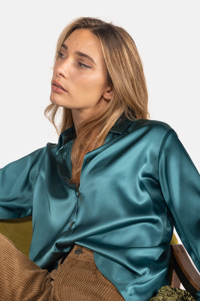 CAMICIA RASO SETA STRETCH