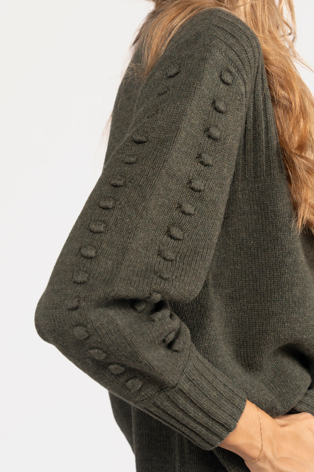 MAGLIA LANA POM PON TRECCIA