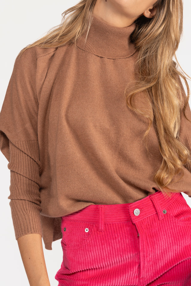 MAGLIA CACHEMIRE COLLO ALTO OVER