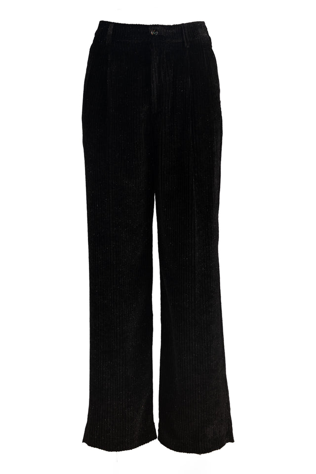 PANTALONE PINCES VELLUTO COSTA LUREX