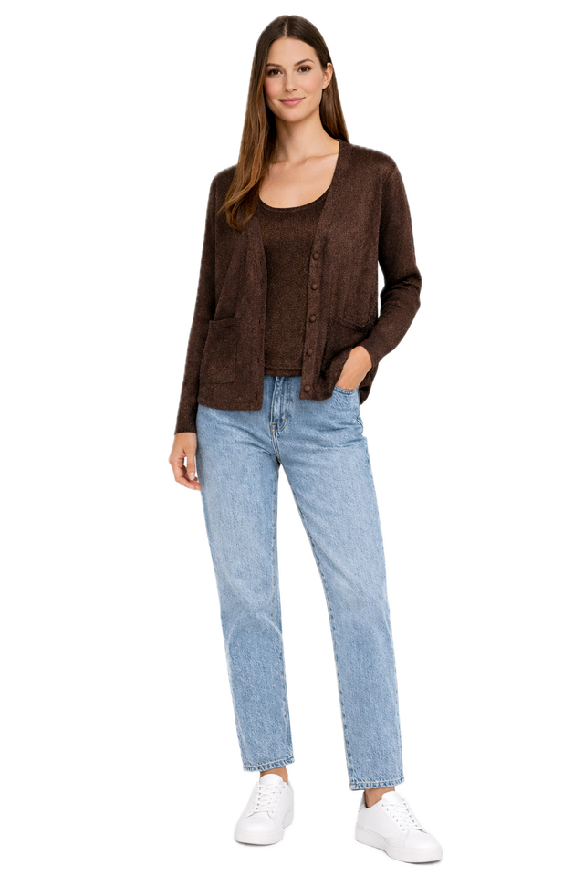 CARDIGAN LUREX