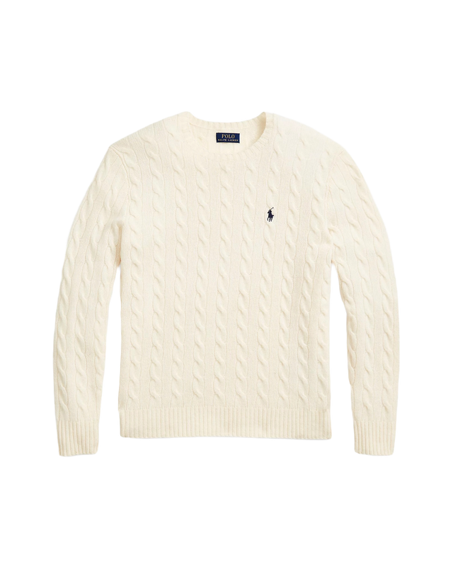 Maglia in lana e cashmere a trecce