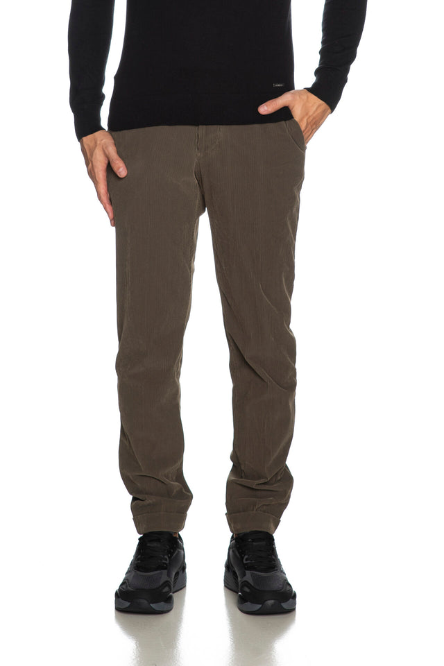 PANTA TECNICO VELLUTO MILITARE