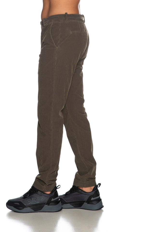 PANTA TECNICO VELLUTO MILITARE