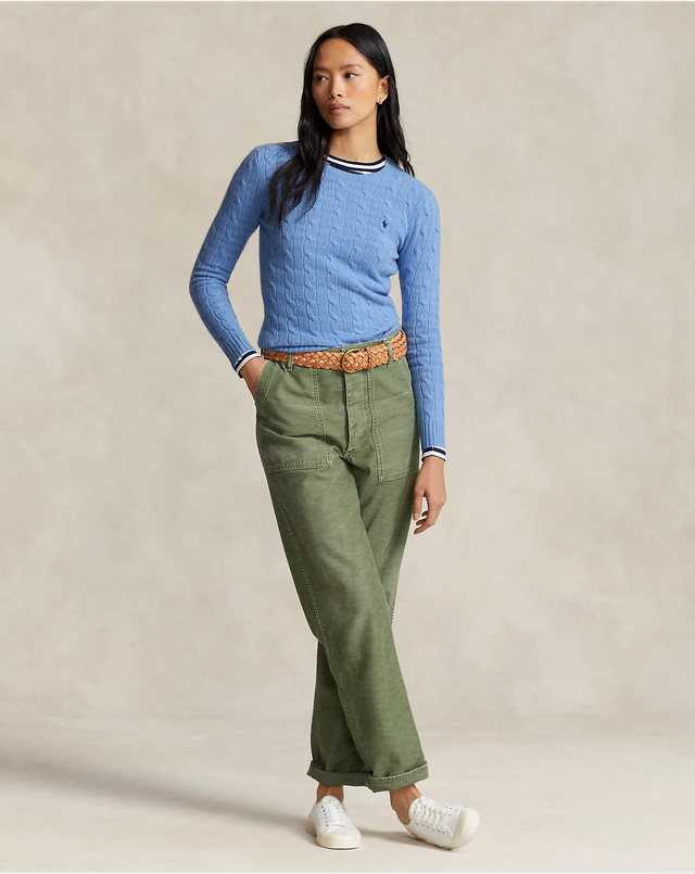 MAGLIA TRECCIA GIROCOLLO DONNA