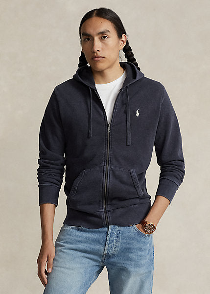 Felpa con cappuccio in cotone loopback